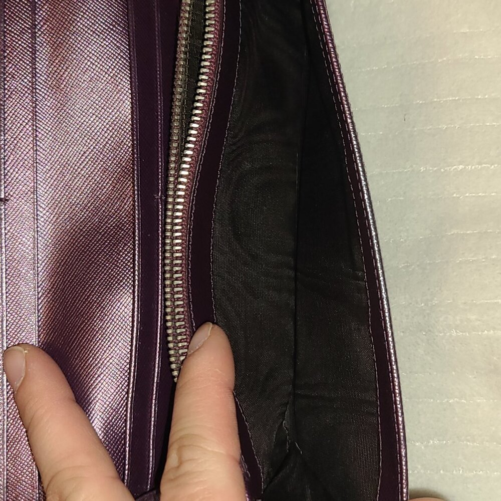 Prada Metalica Purple Long Wallet - Picture 7 of 14